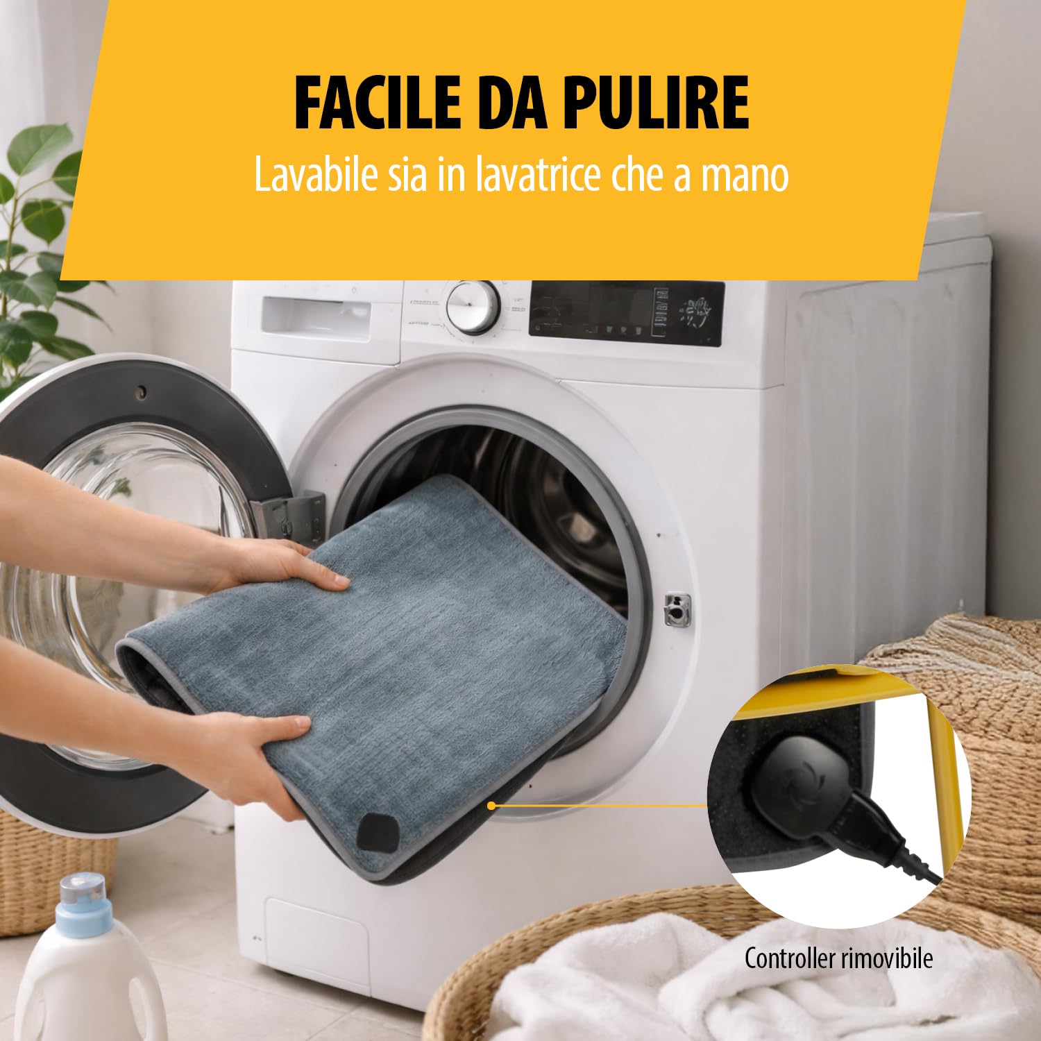 Tristar Coperta Elettrica per Sedia - 110x40 cm - 6 Livelli di Calore - Timer 90 Min - Telecomando Rimovibile - Lavabile in Lavatrice - Riscaldamento Rapido - Antiscivolo - BW-4772