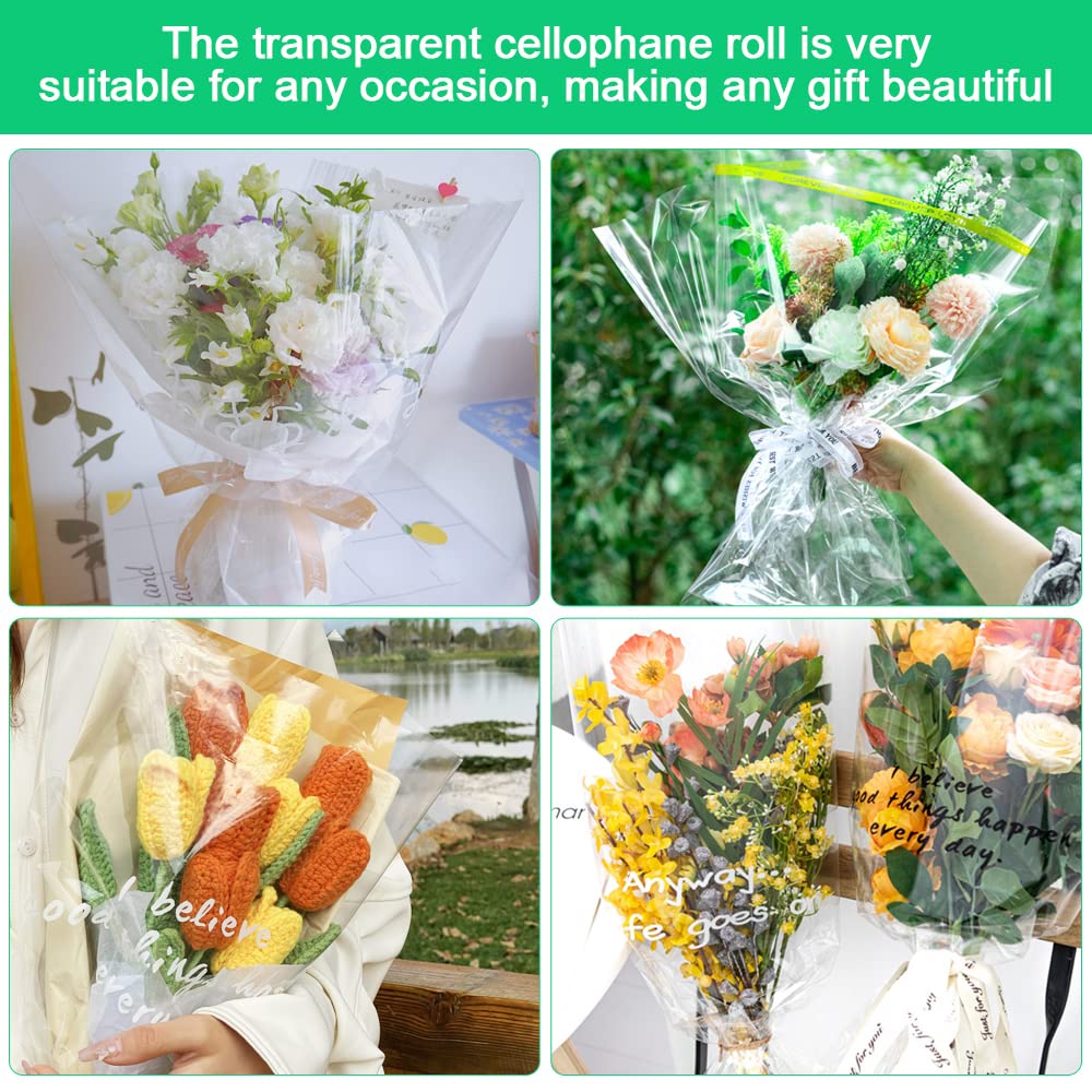 Rotolo Carta Cellophane Trasparente Per Regali 86cm X 30m - Impermeabile E Resistente Per Imballaggi - Foto 3