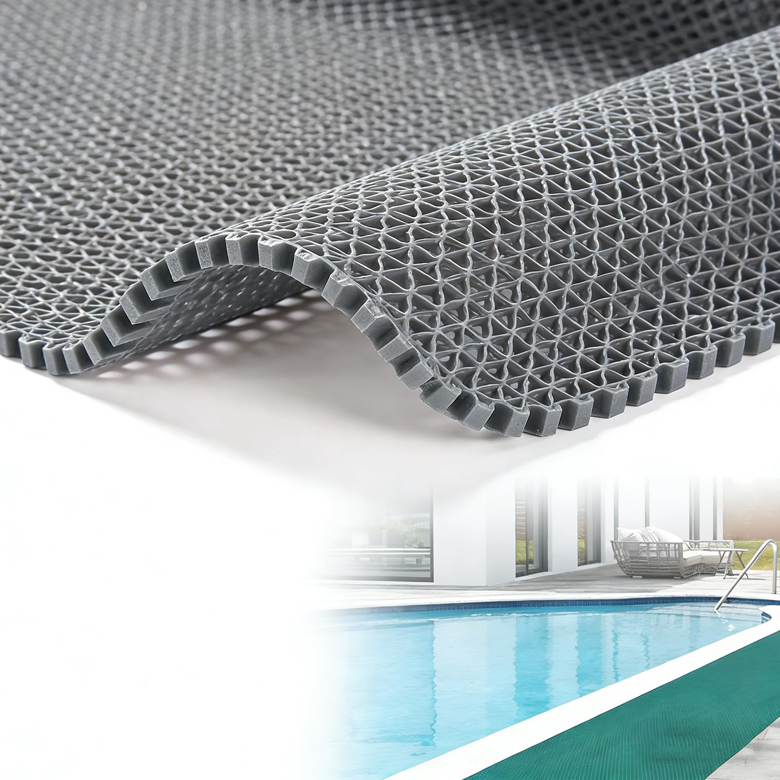 Tapis de sol en PVC robuste et anti-glisse de 5 mm d'épaisseur pour la cuisine