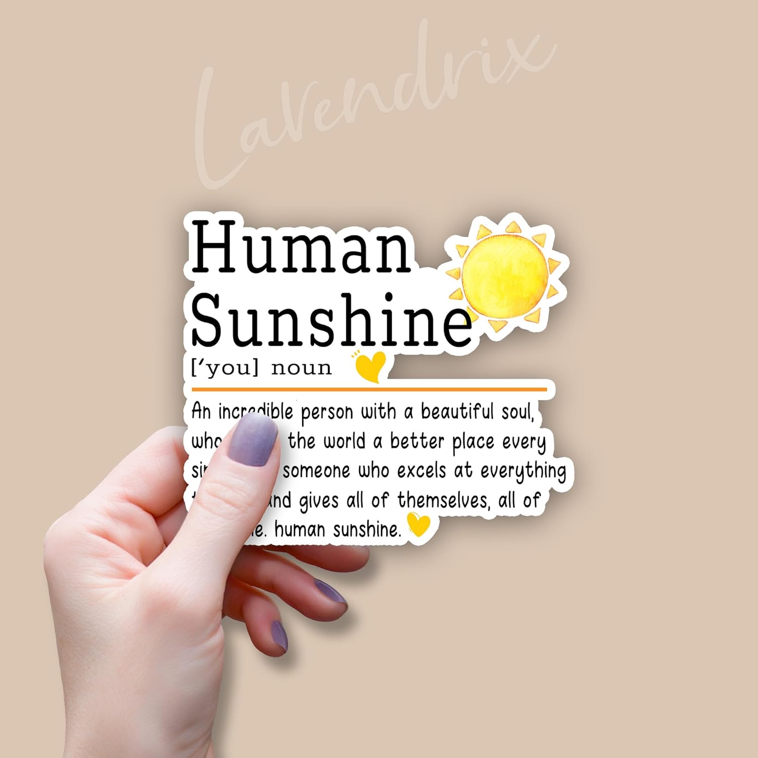 (3pcs) Human Sunshine Definition Sticker Funny Sayings Motivational Inspirational Vinyl Decal for Tumbler Laptop Water Bottles Books Phone -Size 3x2.6 - Image 2