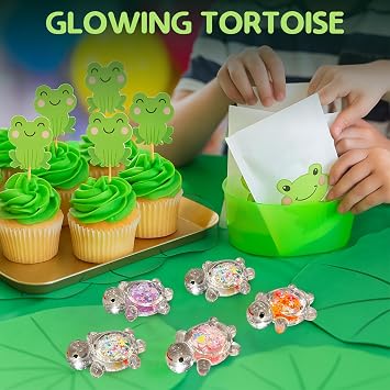 20Pcs Mini Turtles, Luminous Resin Animals with Sparkle Flakes, Mini Transparent Animal Figurines for Fairy Gardens, Aquariums & DIY Crafts,Miniature Landscape Home Decoration
