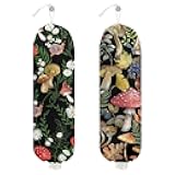 2Pcs Mushroom Plastic Bag Holder, Wall Mount Grocery Bag Holder for Plastic Bags, Summer Leaves Reusable Shopping Bags Storage Dispenser for Home Kitchen Pantry, Mushroom Gifts for Women
