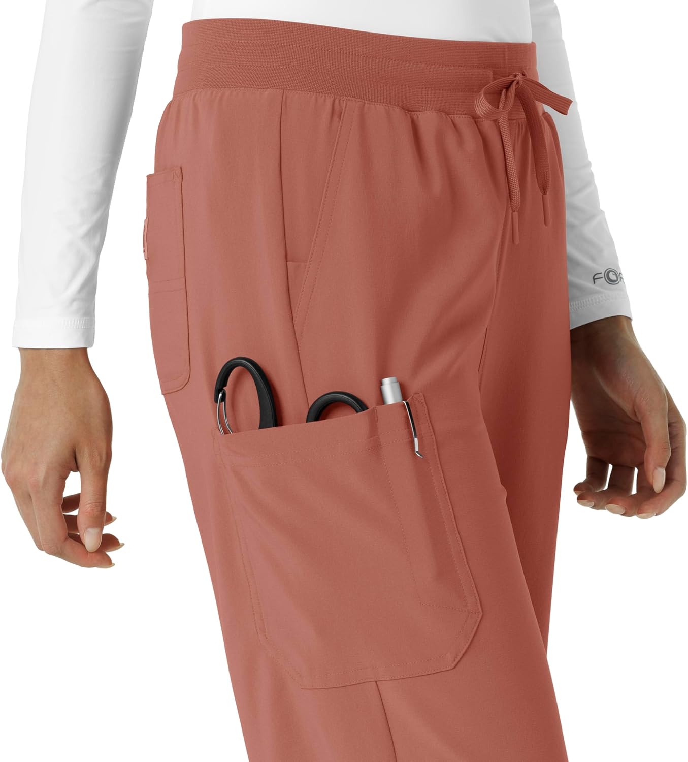 Carhartt Force Cross-Flex Women's Boot Cut Scrub Pant - Wildrose, XS Petite - Image 9