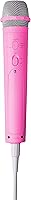 Vista 3 de Singing Machine SMM225P Micrófono de karaoke unidireccional con cable con luces LED de discoteca, color rosa