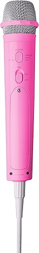 Miniatura 3 de Singing Machine SMM225P Micrófono de karaoke unidireccional con cable con luces LED de discoteca, color rosa