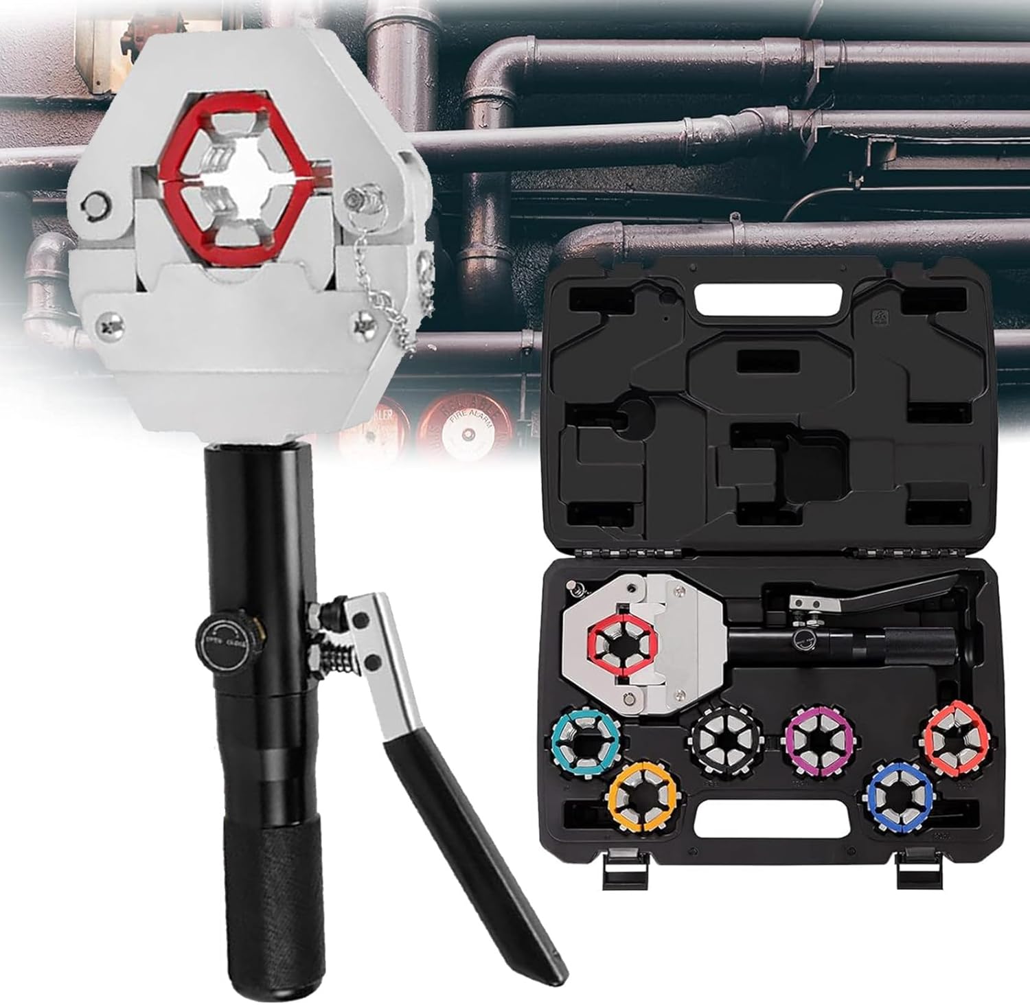 Hydraulic Hose Crimping Hand Tool, Crimping form hexagonal confining pressure, For Air