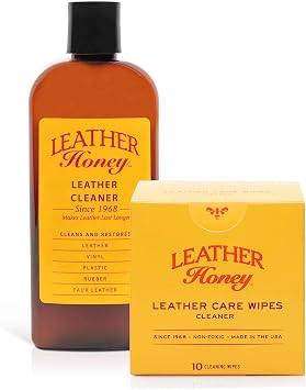 Leather Honey Cleaner Wipes with 8oz Cleaner