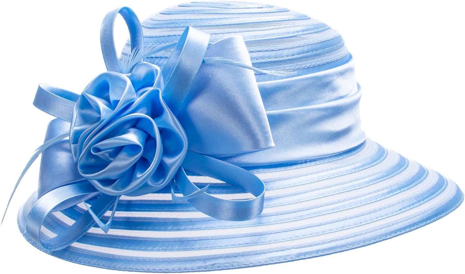 Lawliet Womens Satin Ribbon Church Wedding Sun Wedding Occasion Hat A214