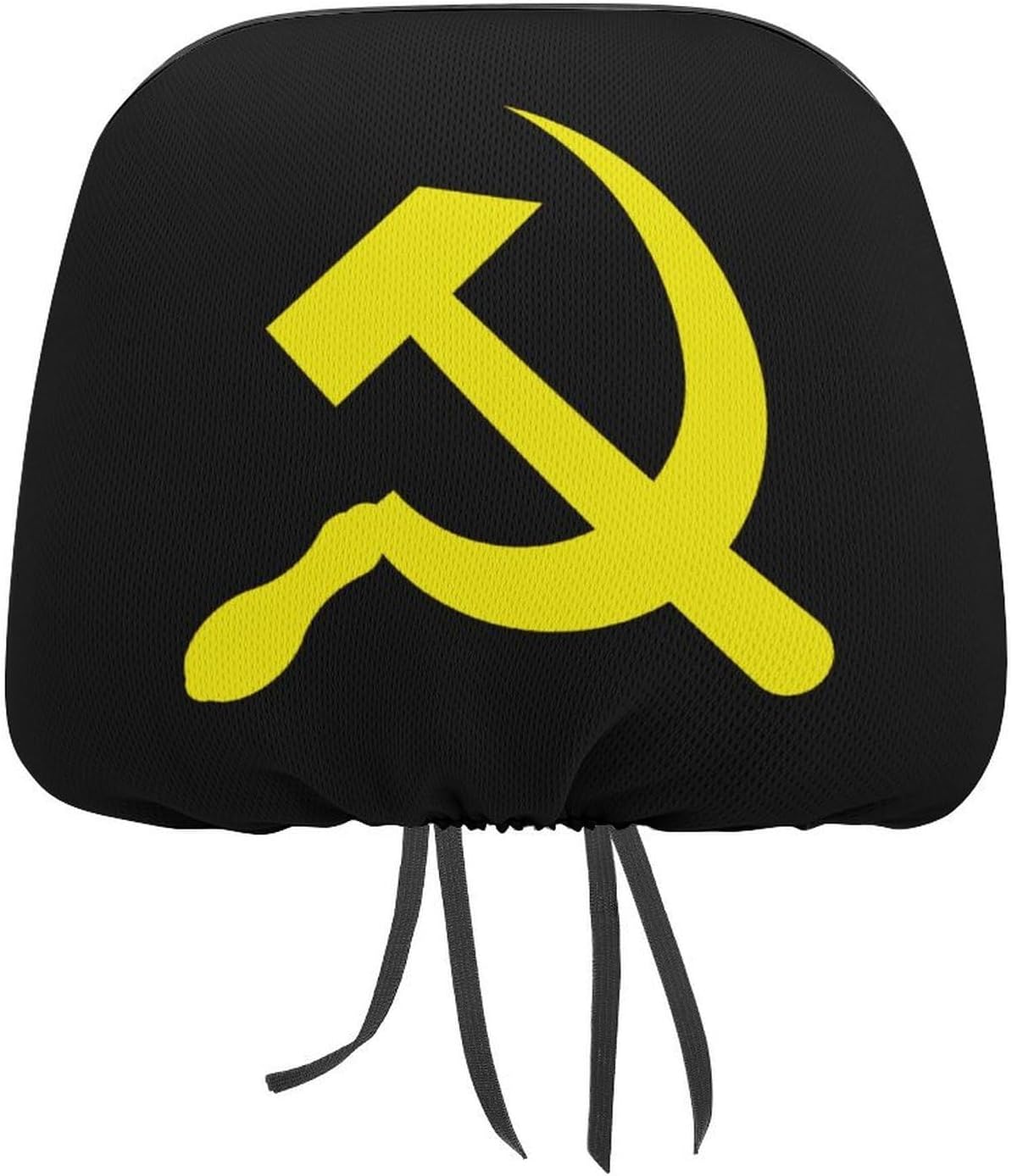 Sickle Flag Fashion Car Headrest Cover Novelty Elastic Seat Rest Covers for SUV Truck Sedan