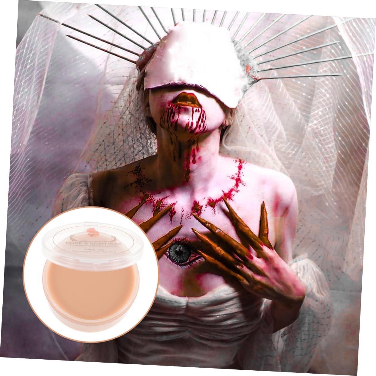 FOMIYES Skin Wax Modeling Fake Scar Wax for Halloween Makeup Professional Makeup Tool for Realistic Wounds Safe Durable Cosmetic Wax for Costume Parties and Special Effects
