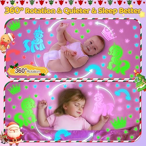 Miniatura 5 de COOLNIGHT Luz nocturna de unicornio para niños, proyector de luz nocturna de 3 películas para niños, proyector de estrellas silenciosas giratorio de