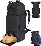 Hiking Backpack, 80L Camping Backpack, Waterproof Large Outdoor Sport Travel Daypack MOLLE Rucksack for Men Women