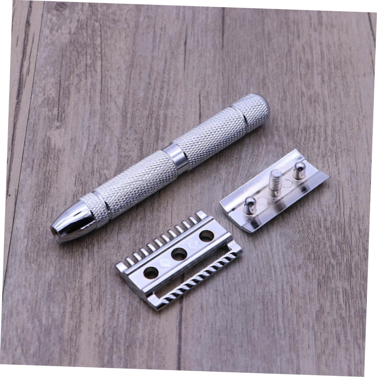 Didiseaon 2pcs Double Safety Razor Men Stainless Steel Shaving Tool Mach Replacement
