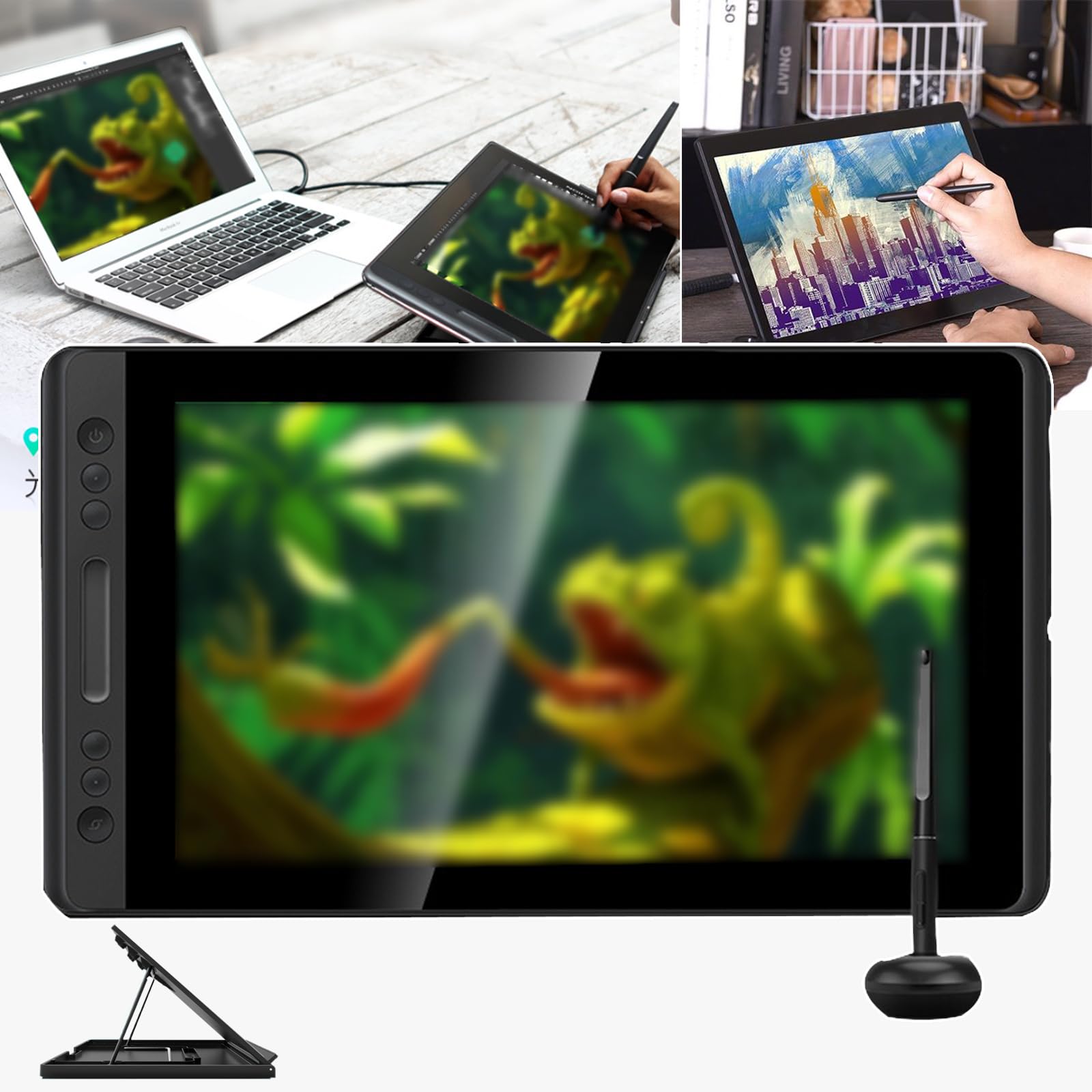 Tableta de dibujo de 11,6 pulgadas con monitor interactivo y lápiz de alta precisión
