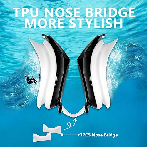 Miniatura 3 de Gafas de natación miopes a prueba de fugas, antivaho con protección UV para adultos miopes, mujeres y jóvenes