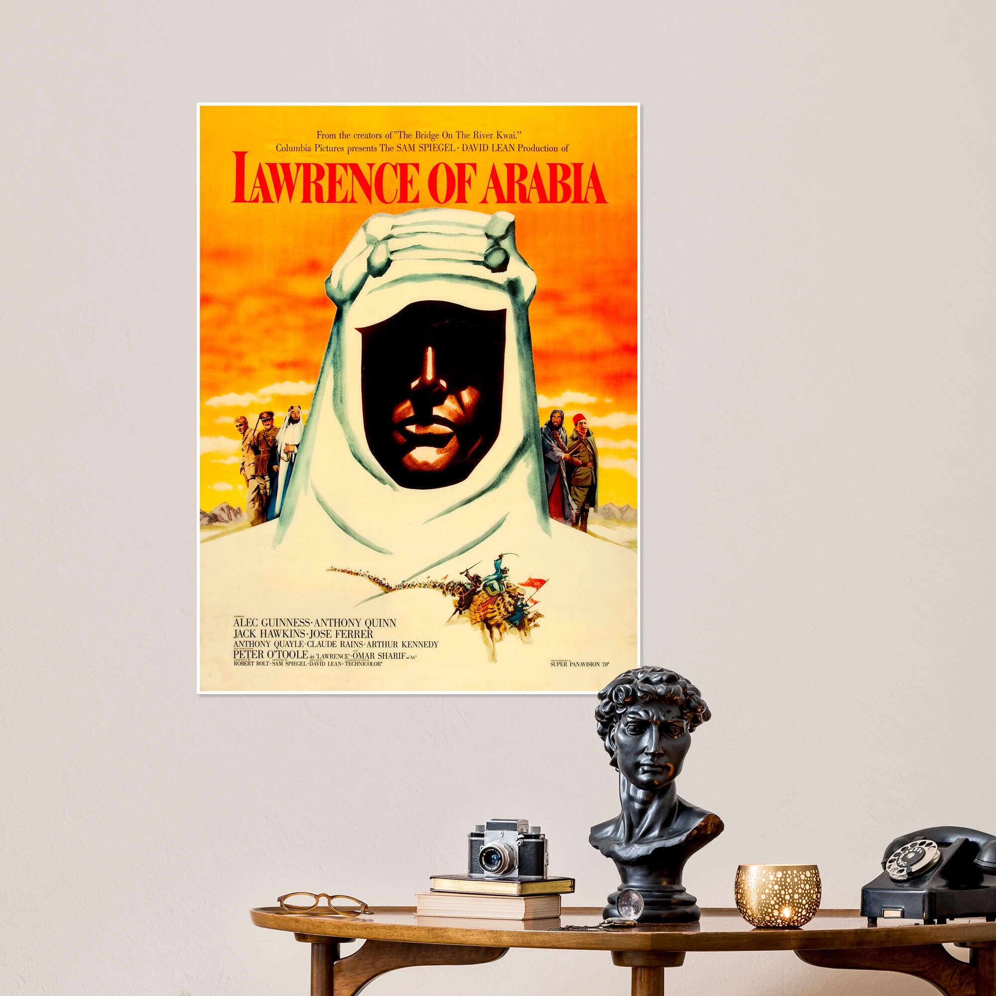 Lawrence of Arabia Poster | 100 x 130 cm Arancione Quadri Decorazione per pareti