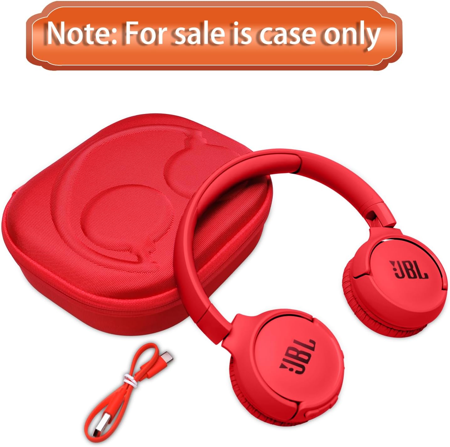 LTGEM Case Compatible with JBL Tune 510BT 520BT 500BT 570BT 660NC 710BT 720BT 770NC & Live 460NC 660NC 670NC 770NC 760NC Headphoness, Red - Image 4