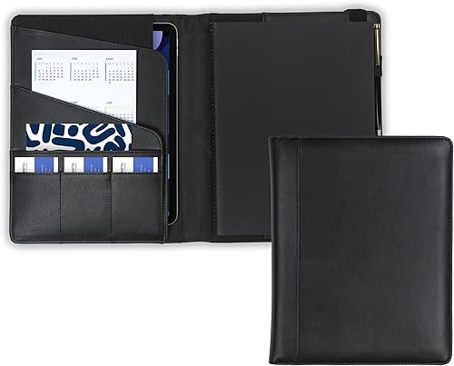 Miniatura 9 de Samsill Padfolio profesional con cierre seguro de cremallera funda para tablet de 101 pulgadas y bloc de notas de 85 x 11 pulgadas negro tamaño