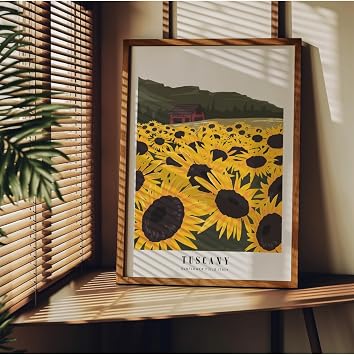 Fark Tanıtım Manzara Çerçevesiz Poster, Modern Dekoratif Çerçevesiz Poster, Tablo, Tuscany, 40 x 50