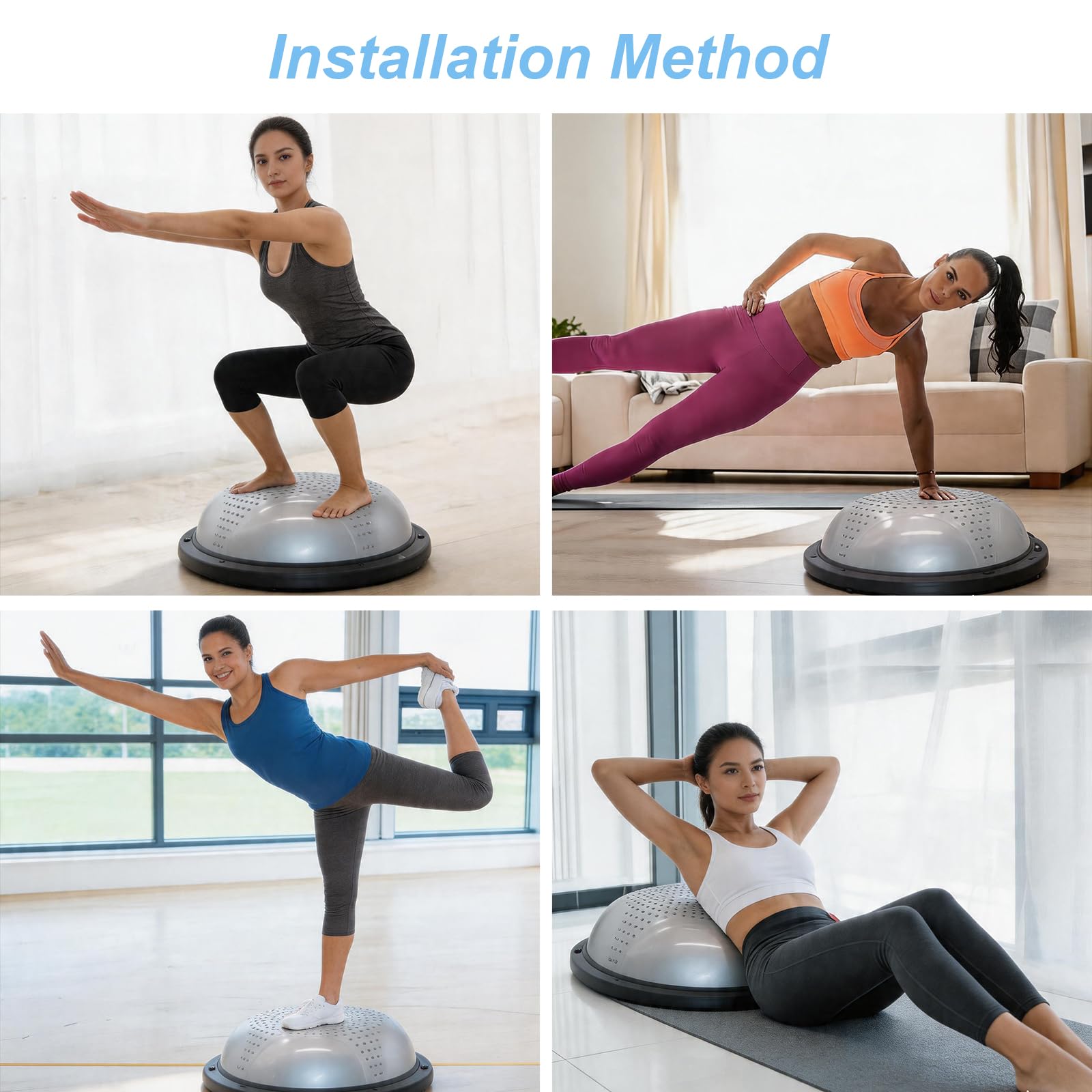 58CM Balance Ball Trainer mit taktilen Noppen, Stärkung der Rumpfkraft, Linderung von Muskelschmerzen, Fußmassage, Body Balance Krafttrainingsball für Physiotherapie, Rumpfkraft, Fitnessstudio usw