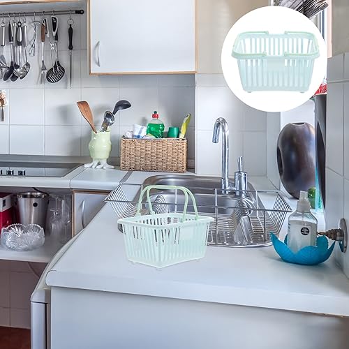 Miniatura 8 de Gadpiparty 3 cestas pequeñas de plástico para la compra para niños, mini cestas de comestibles con asas, pequeño contenedor organizador para huevos