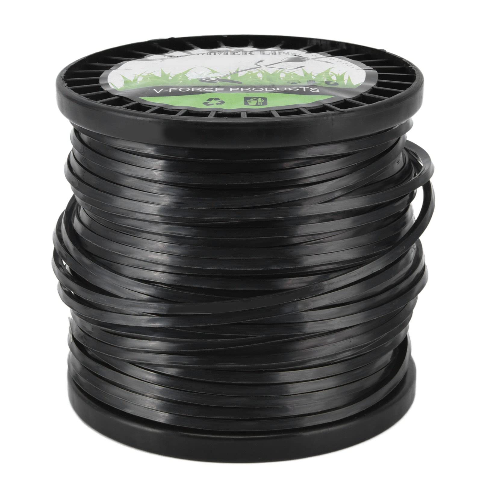 Shanrya Hilo de Desbrozadora de 3,3 Mm, Hilo de Desbrozadora de Cuerda Redonda de Nailon de 3,3 Mm de bajo Ruido Negro para (50m)