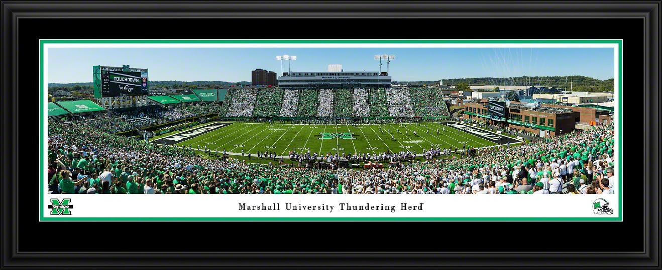 Marshall Thundering Herd Football - Unframed 40 x 13.5 Poster by Blakeway Panoramas