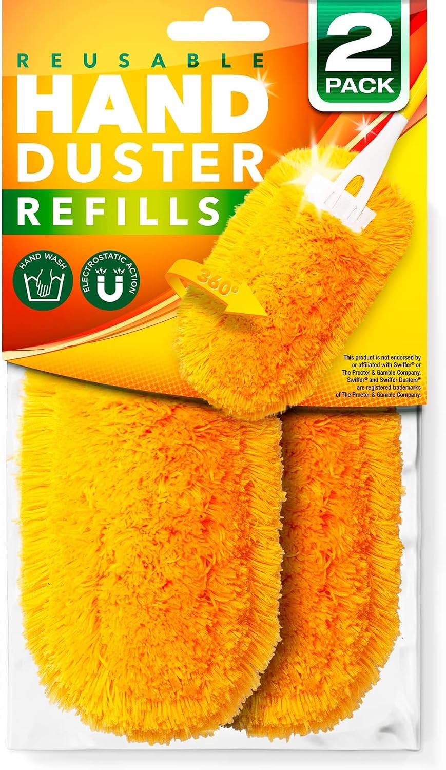 VanDuck Reusable Duster Refills for Swiffer Duster, 360 Heavy Duty Duster Refills, 2-Pack (Handle is Not Included)