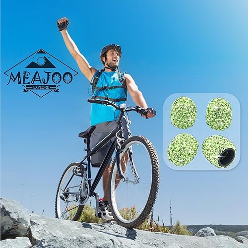 Vista 124 de 4 tapas de válvula de vástago de neumático con diamantes de cristal brillante, a prueba de polvo, tapas universales para válvulas de neumáticos