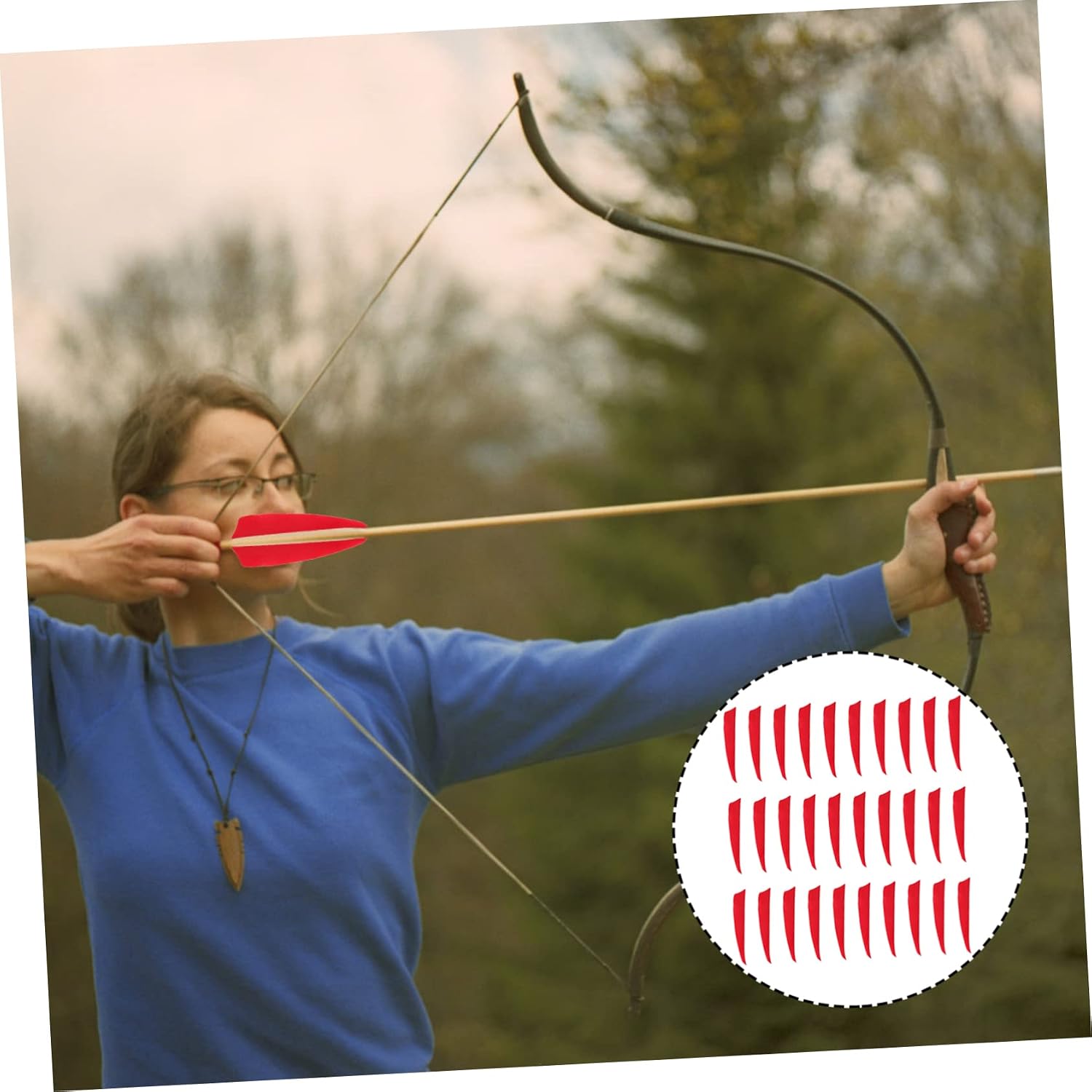 WOONEKY Fletching Vane Turkey Arrows Tail Decorative Arrow Tail Arrow Vanes Archery Tail Fletching Turkey Bow