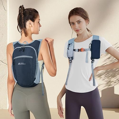 Miniatura 2 de Mochila de senderismo de 10 L15 L, ligera, plegable, resistente al agua, para mujeres y hombres (gris, 10 L)