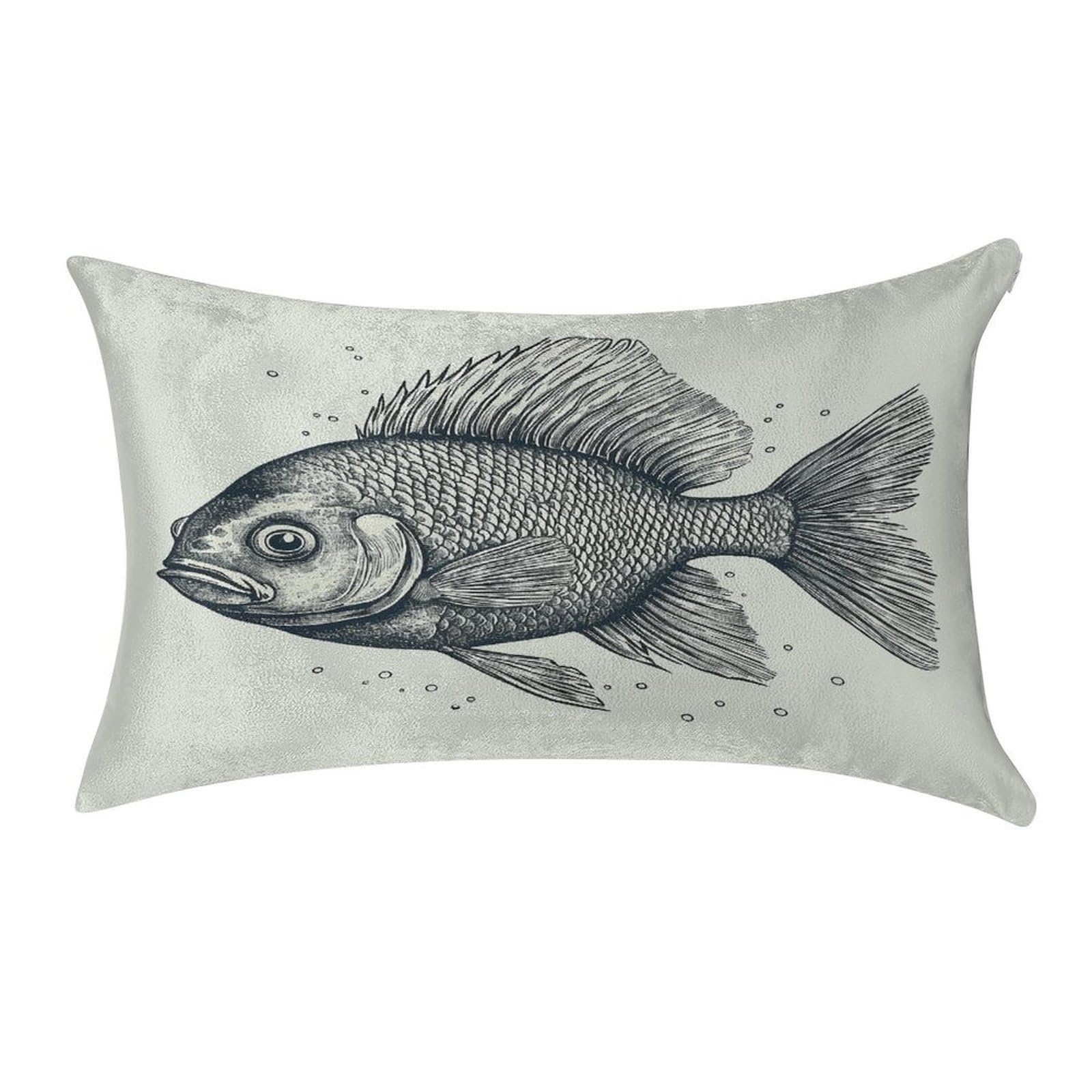Btcowzrv Style Hand Drawn Small Fish Pillow Cover Pillow Case Pillowcase