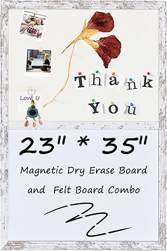 Miniatura 14 de Tablero de anuncios, pizarra blanca de fieltro para oficina, escuela, cocina, dormitorio, marco de madera blanca, 10.2 x 14.2 pulgadas, pizarra