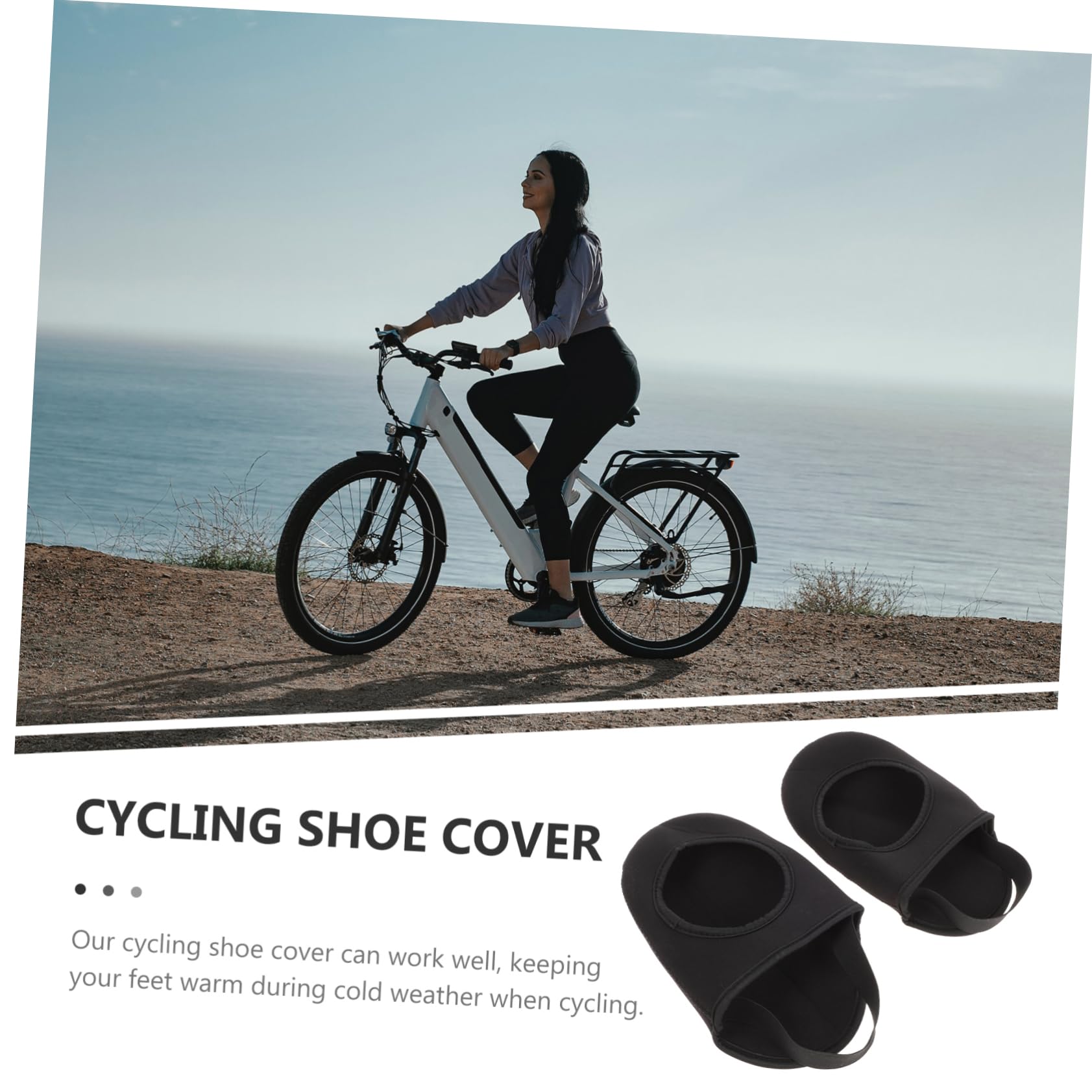 Mipcase Copriscarpe da Bowling Antiscivolo per Scarpe Antiscivolo Scarpe più Caldo Shose Tappo Spray Soprascarpe Antivento Accessorio per Il Ciclismo Banda Elastica Black