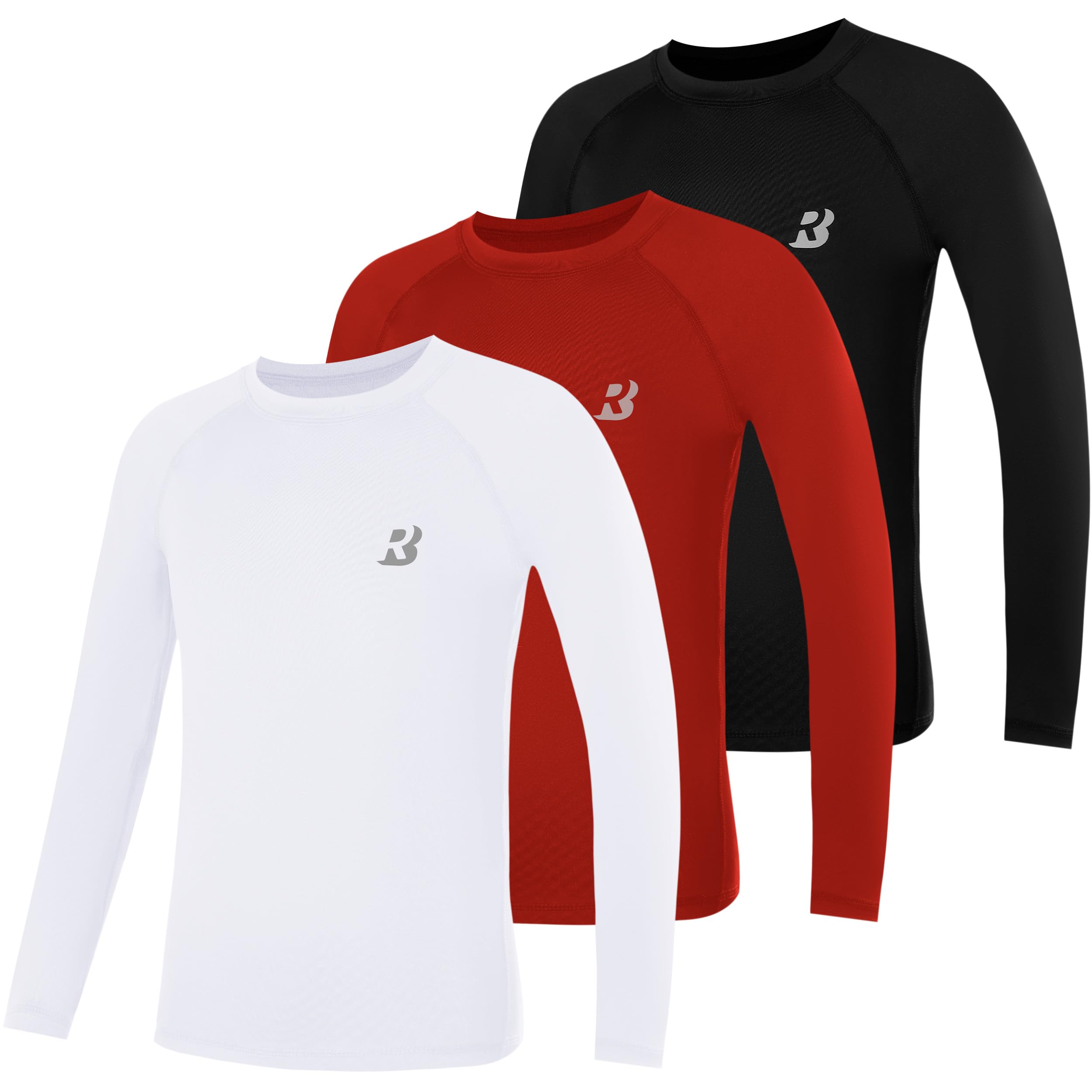 Roadbox Boys Youth Compression Shirts Long Sleeve