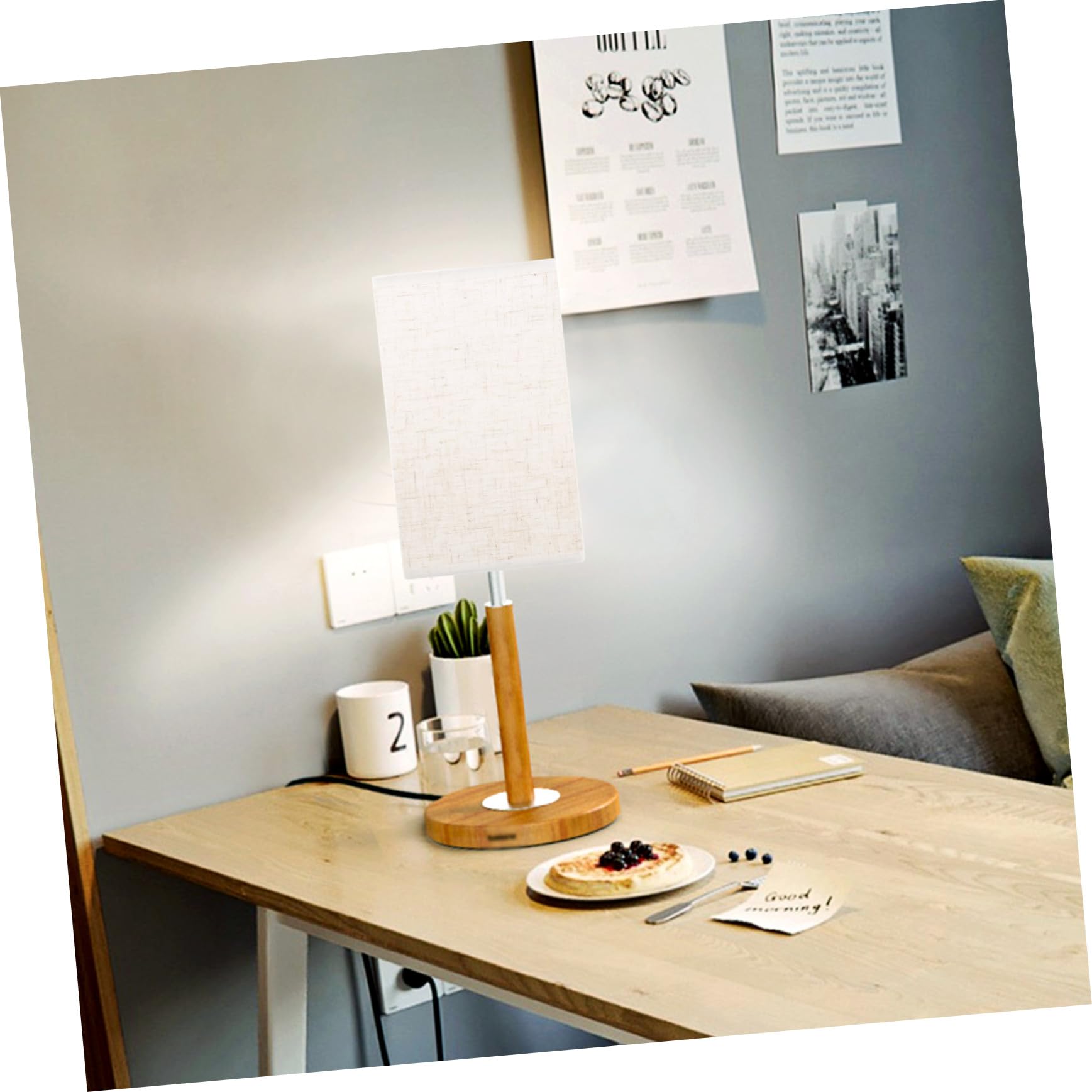 Ipetboom Pantalla de Lámpara de Pie y Pared E27 de Tela de Lino Beige Natural Cubierta para Lámpara Interior Pantalla Pequeña de Mesa Uso Decorativo en Dormitorio y Oficina Unidad
