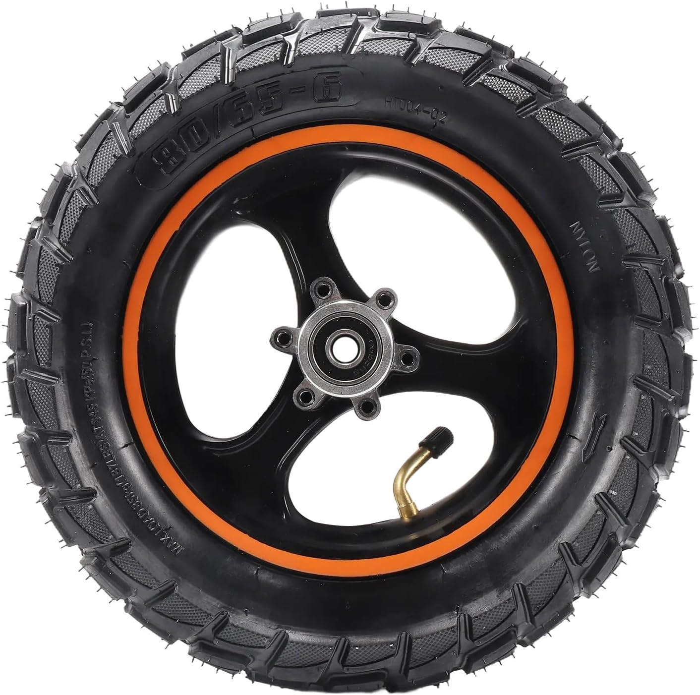 80/65-6 Scooter Tire,Front tires Wheel Aluminium hub, 10 Inch Replacement Thickened Pneumatic Tyres for Electric Scooter 255x80 10x3.0 scooter inner tubes(off road)