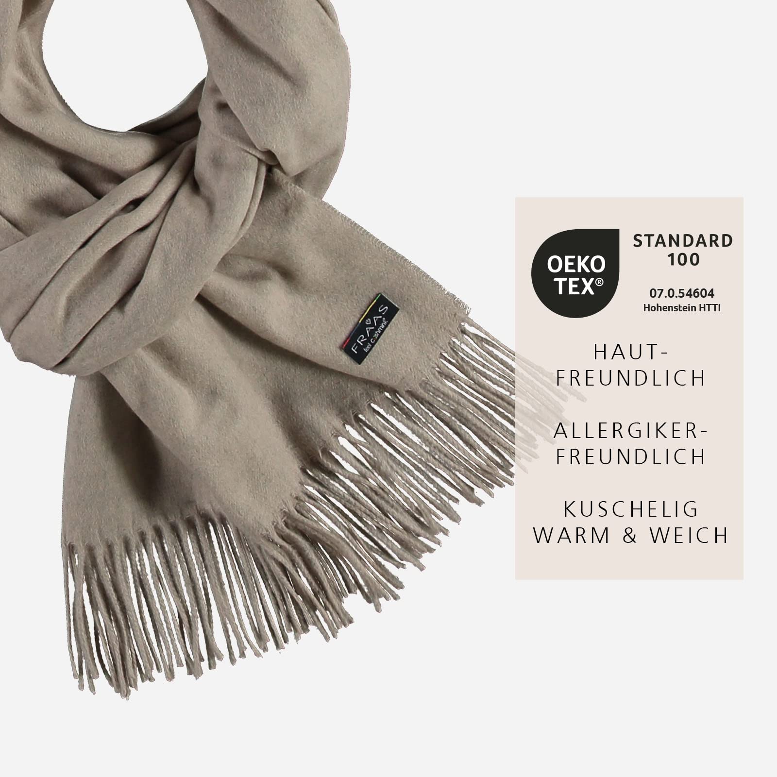 FRAAS Cashmink Schal 56 x 200 cm - Weicher als Kaschmir - Stola einfarbig für Damen - XXL Schal