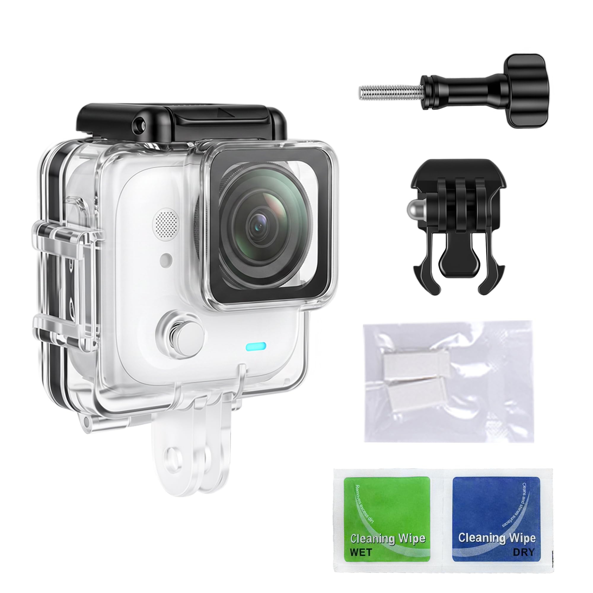 Walking Way Waterproof Case for Insta360 Go Ultra, with Anti-Fog Underwater Camera Case 50M/164FT Deep Diving Housing Combo Snorkeling Surfing, Protective Shell Accessories Kit, for Main Camera Unit-picture-37