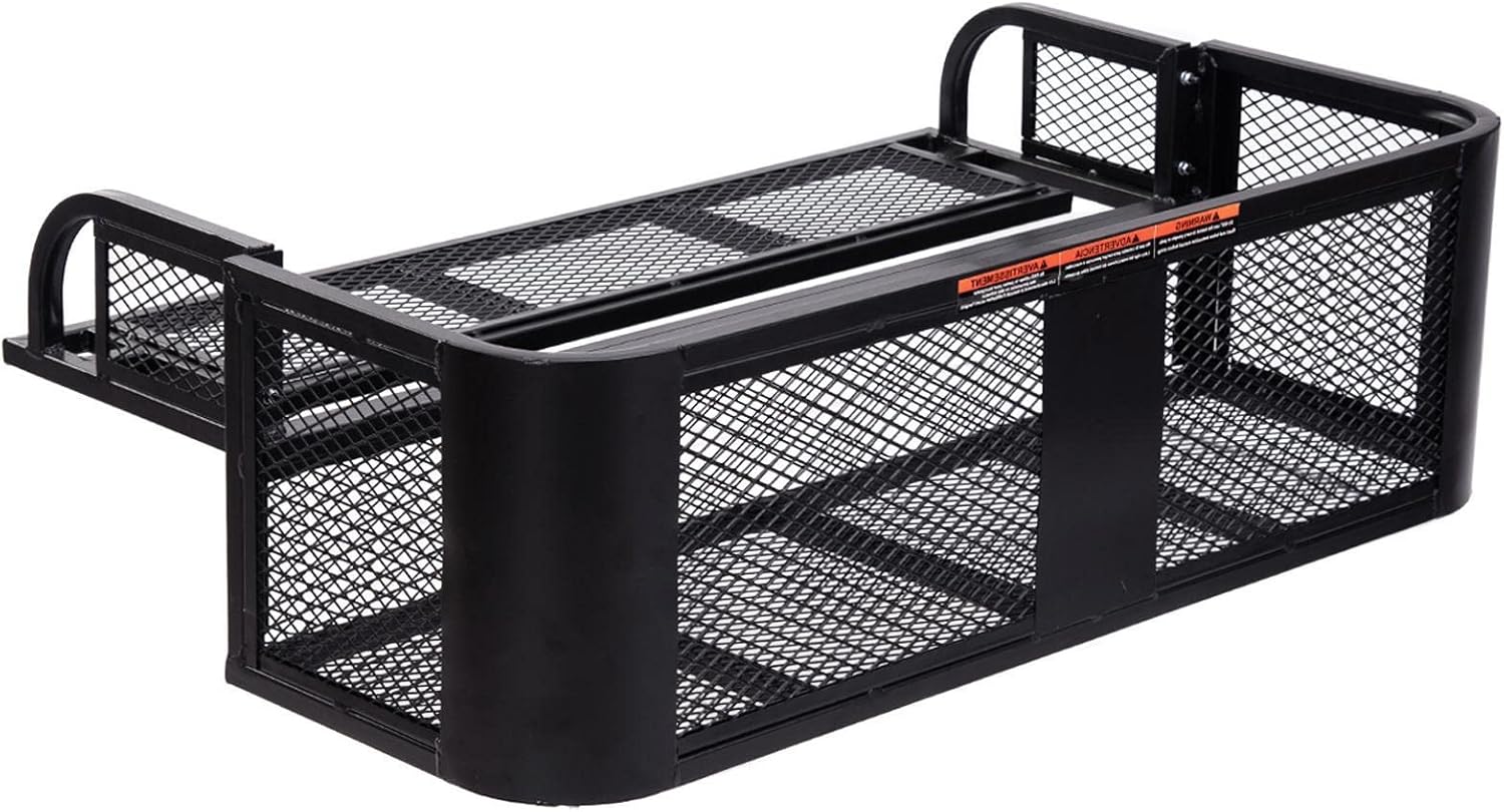 Nightcore ATV/UTV Rear Drop Rack Basket, Universal Steel Mesh Surface