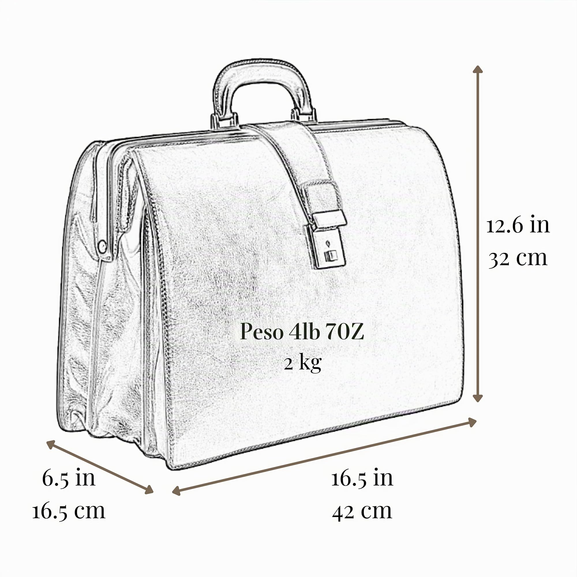 Time Resistance Ventiquattrore Uomo Fatta a Mano in Italia da Esperti Artigiani – Borsa Porta PC Donna con Chiusura a Scatto – Valigetta per Computer da 15 Pollici da Portare a Mano
