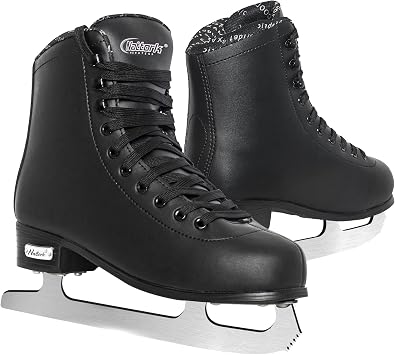 Nattork Womens Figure Ice Skates,Ice Skates with Stainless Steel Blade,Lace Up Figure Skate Ice Hockey Skates for Outdoor,Ice Skate Shoes for Women Size 6 7 8 9 10 11