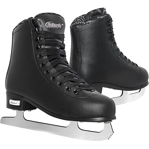 Nattork Womens Figure Ice Skates,Ice Skates with Stainless Steel Blade,Lace Up Figure Skate Ice Hockey Skates for Outdoor,Ice Skate Shoes for Women Size 6 7 8 9 10 11