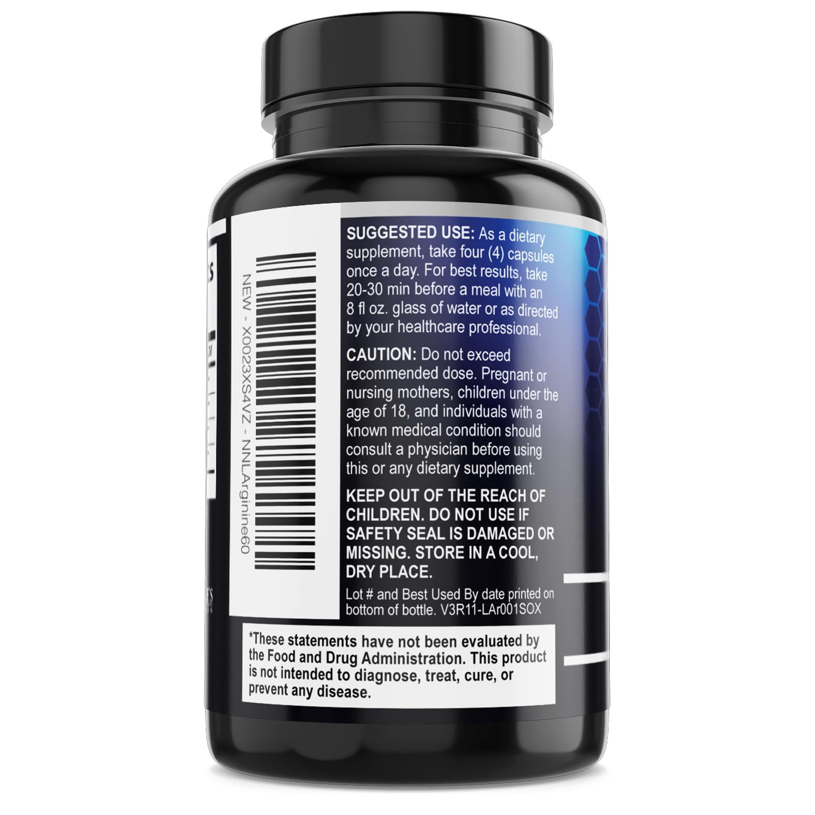 Nitric Oxide Supplement 3000mg Blend - 3X Strength L-Arginine & L-Citrulline - Complete Pre Workout Nitric Booster - Natural Energy & Muscle Support for Men & Women - Bottled in USA - 60 Capsules — Amazon image 8