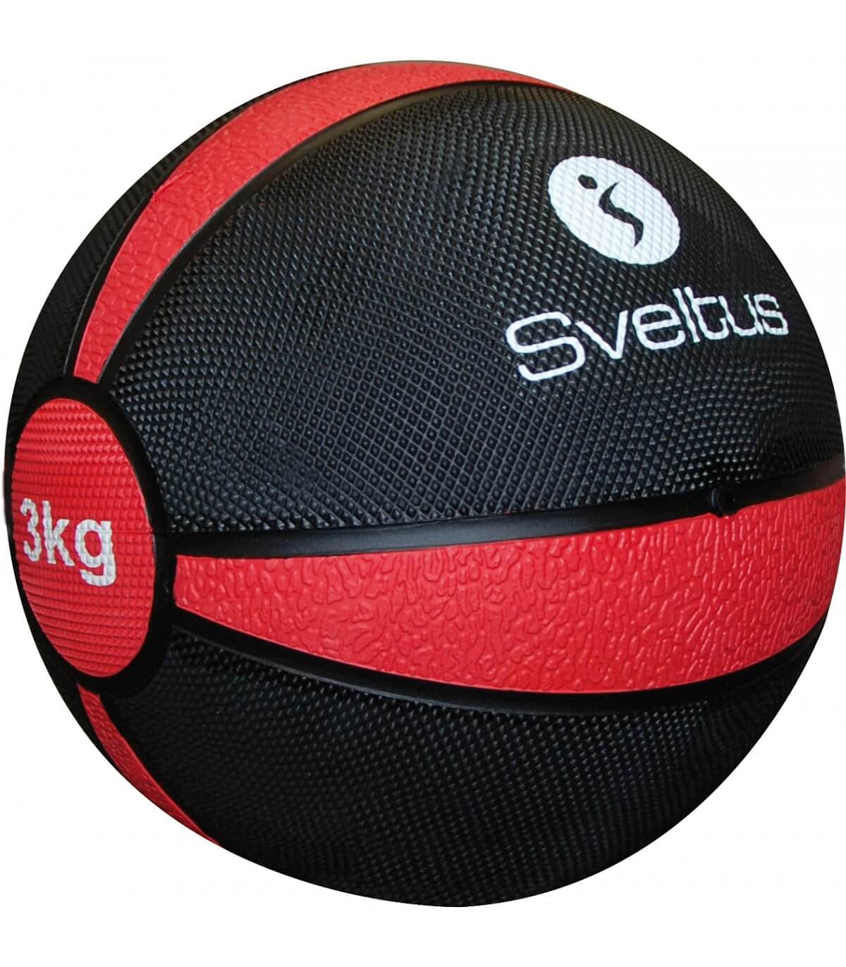 sveltus 884 Médecine Ball 4 kg Avec poignées piłka lekarska, czarna/pomarańczowa, (poids disponibles: 4, 6, 8 et 10 kg) -4