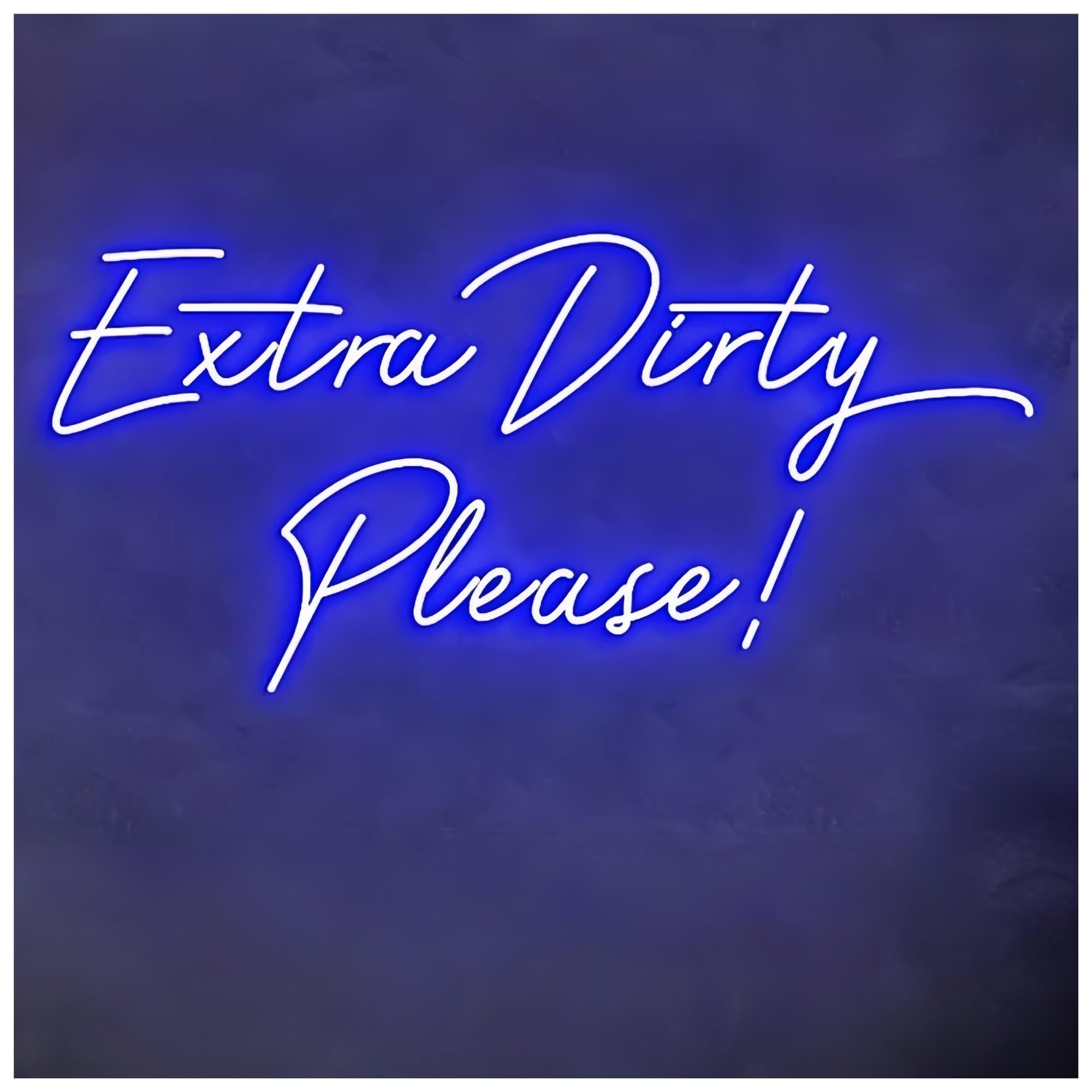 SHOUXI Sign Lamp Extra Dirty Please Neon Sign for Wall Decor, USB Powered Letter Neon Lights Suitable for Bar Party Wall Decor Night Lights(C,50X23CM)