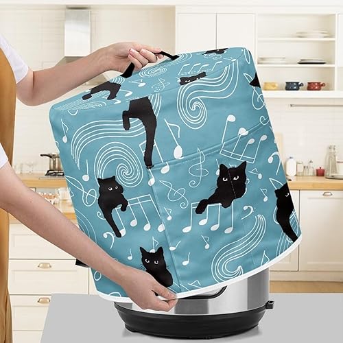 Miniatura 10 de Annejudy Protector de olla a presión de girasol para cocina, cubierta antipolvo para electrodomésticos pequeños con asas y bolsillos, cubierta