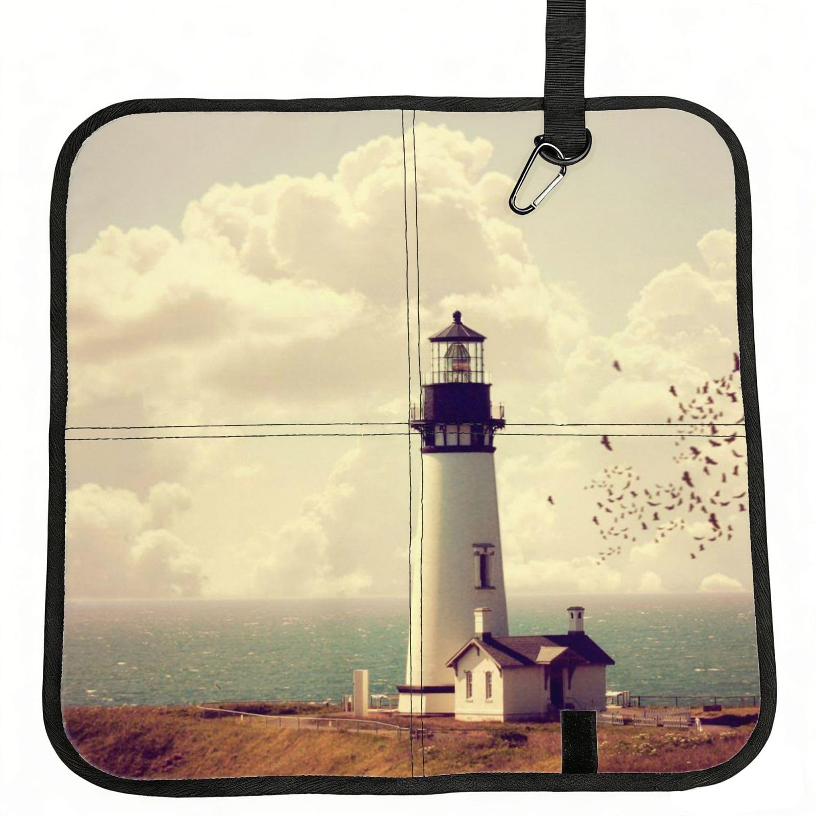 ERCgad Old Lighthouse Print Foldable Seat Cushion Portable Chair Pad Lightweight Travel Outdoor Office Home