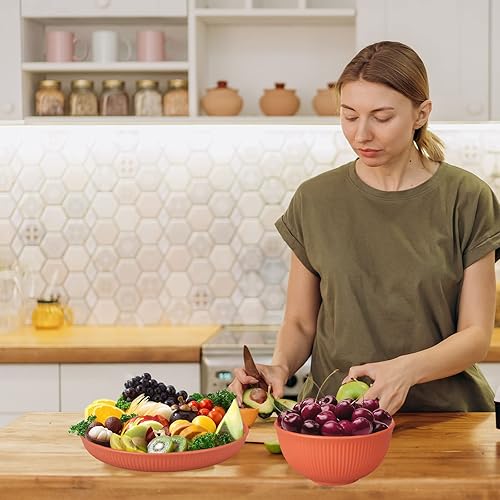 Miniatura 7 de Juego de vajilla de 66 piezas, juegos de platos y cuencos irrompibles, juegos de vajilla reutilizables para 6 personas, juego de cubiertos de viaje,