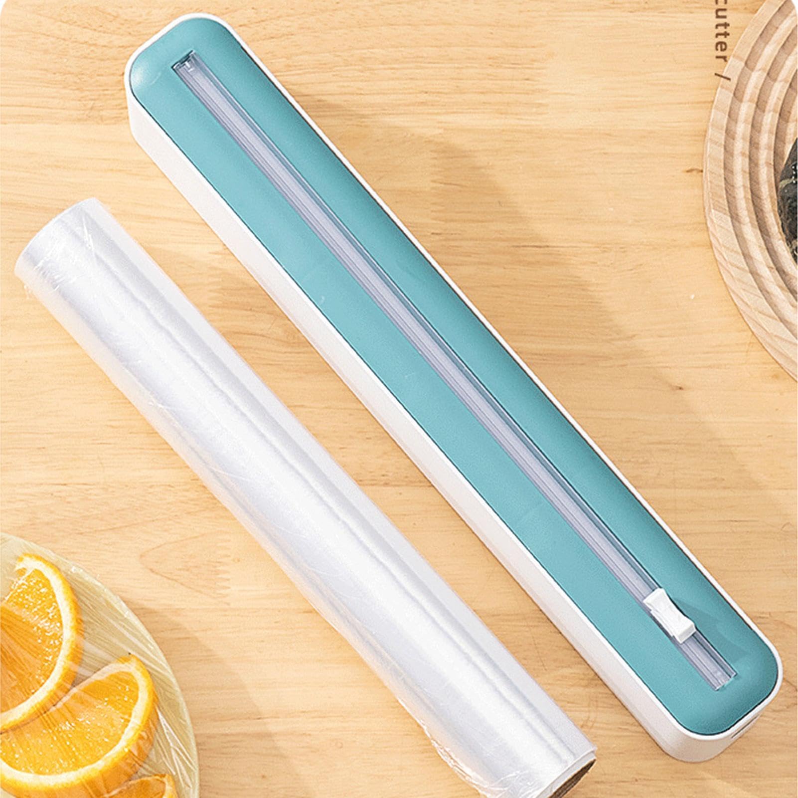 Distributeur Film Alimentaire | Rangement Papier Alu Et Film Alimentaire | Distributeur De Film Plastique avec Cutter | Distributeur Papier Aluminium | Dérouleur Film Alimentaire pour Cuisine